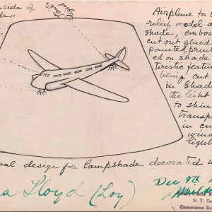 design for lampshade decorated with airplane